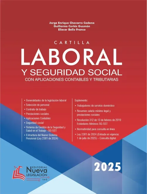 Libro Cartilla laboral y seguridad social con aplicaciones contables y tributarias - Edición Oficial 2025 Legis