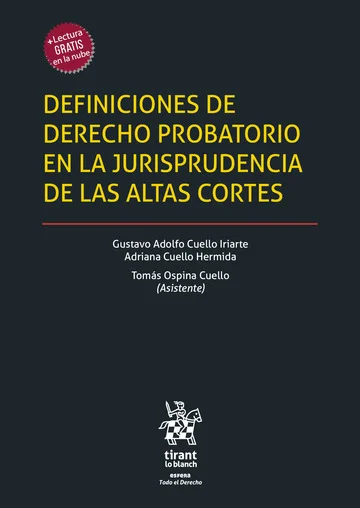 Libro Definiciones de derecho probatorio en la jurisprudencia de las altas cortes - Edición Oficial 2024 Tirant lo Blanch