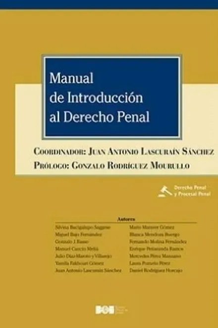 Libro Manual de introducción al derecho penal - Edición Oficial 2019 Boe