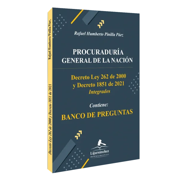 Libro Procuraduría General de la Nación (Decreto Ley 262/2000 y 1851/2021) - Banco de Preguntas / Pinilla - Edición Oficial 2026 Librería Jurídica Sánchez R S.A.S.