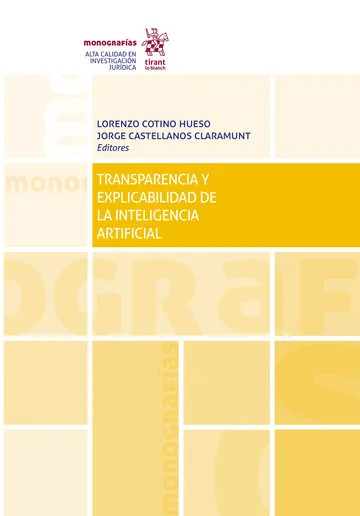 Libro Transparencia y explicabilidad de la inteligencia artificial - Edición Oficial 2024 Tirant lo Blanch