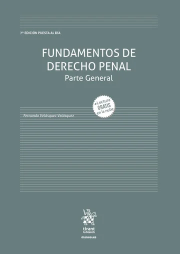 Libro Velasquez. Fundamentos de derecho penal. Parte general 7ª - Edición Oficial 2025 Tirant lo Blanch
